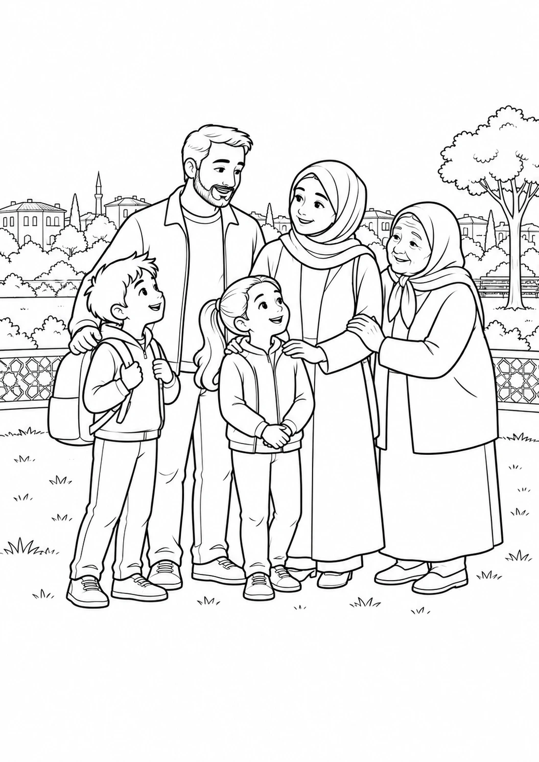 Aile buluşma noktam boyama etkinliği